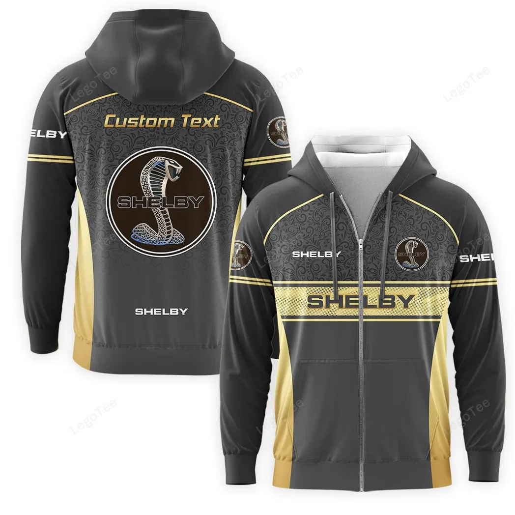 Shelby American Hoodie mit reißverschluss, Allover-Druck Hoodie Shelby American Fan CAR137021325953-6