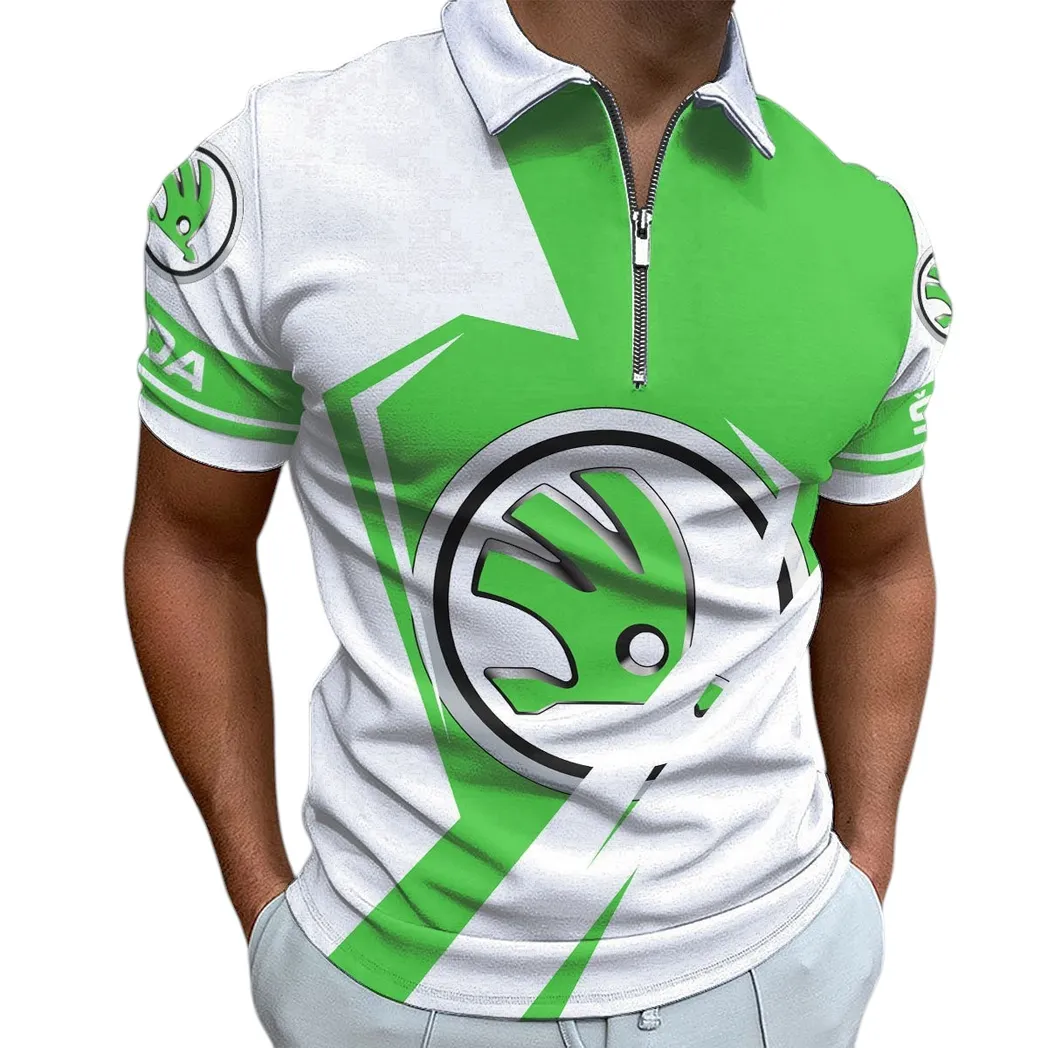 skoda auto poloshirt mit reiverschluss geschenk fr skoda auto fan car3202122570 jppvm
