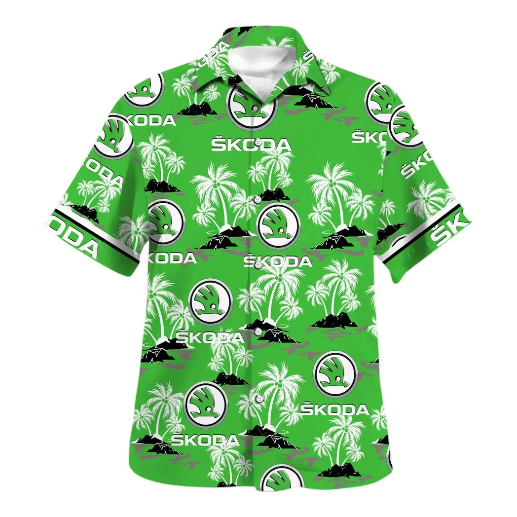 skoda hawaiihemd fr mnner hawaiian shirt fr skoda fan car144021125521 2 yhzj3