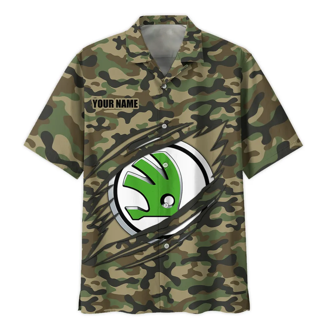 skoda hawaiihemd im camouflage stil oversized car210040825735 sdgu5