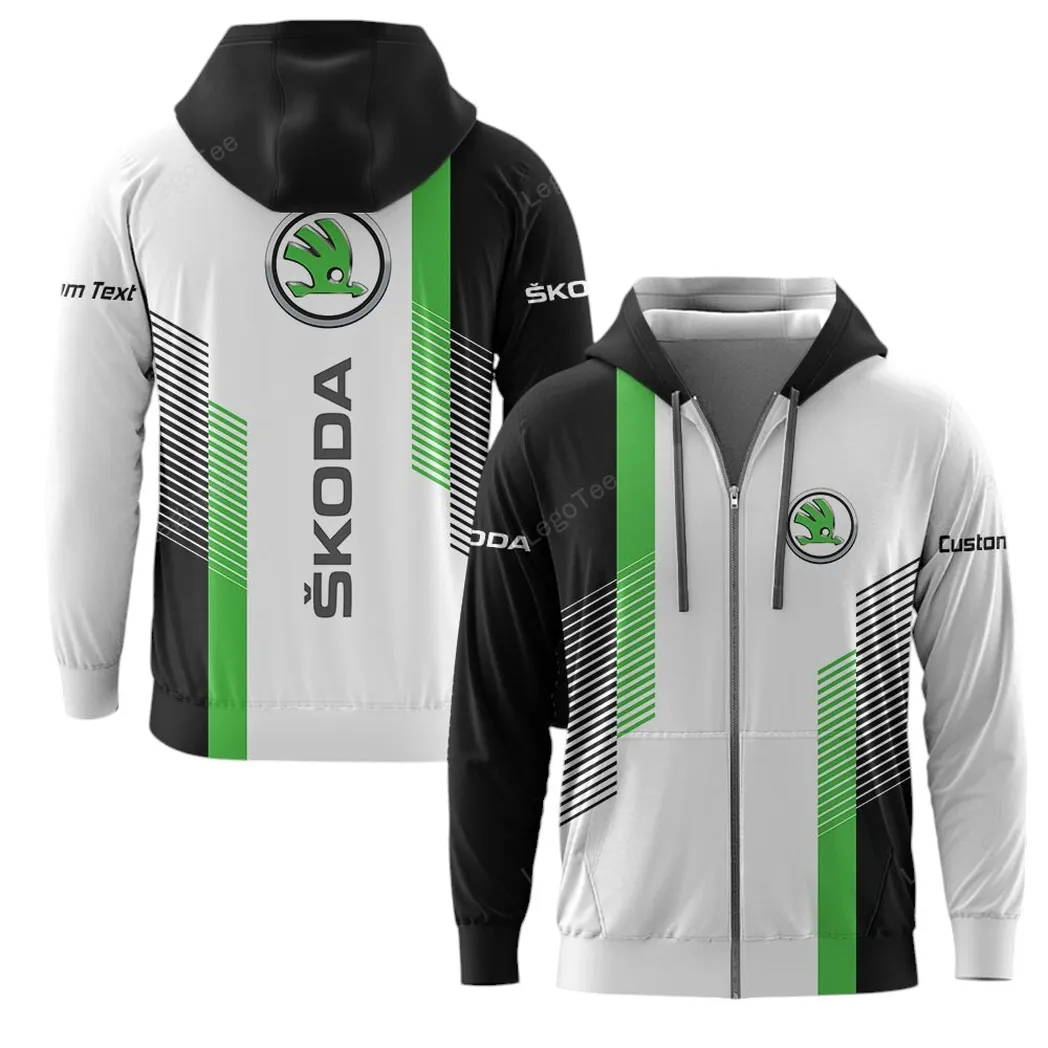 Skoda Hoodie mit reißverschluss, Allover-Druck Hoodie Skoda Fan CAR10703122569