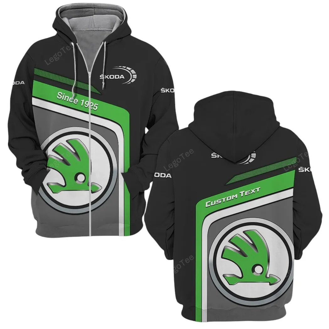 skoda hoodie mit reiverschluss allover druck hoodie skoda fan car11103032569 dlthl