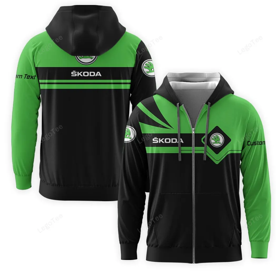 skoda hoodie mit reiverschluss allover druck hoodie skoda fan car9803032569 k5b9c