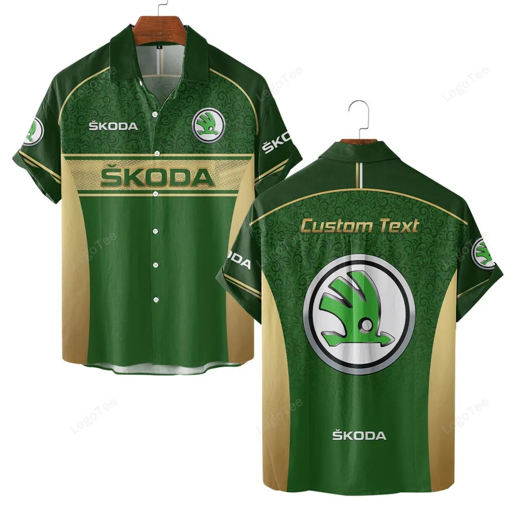 Skoda Personalisierte Hawaiihemd für Männer, Hawaiian Shirt für Skoda Fan CAR137021325966-3