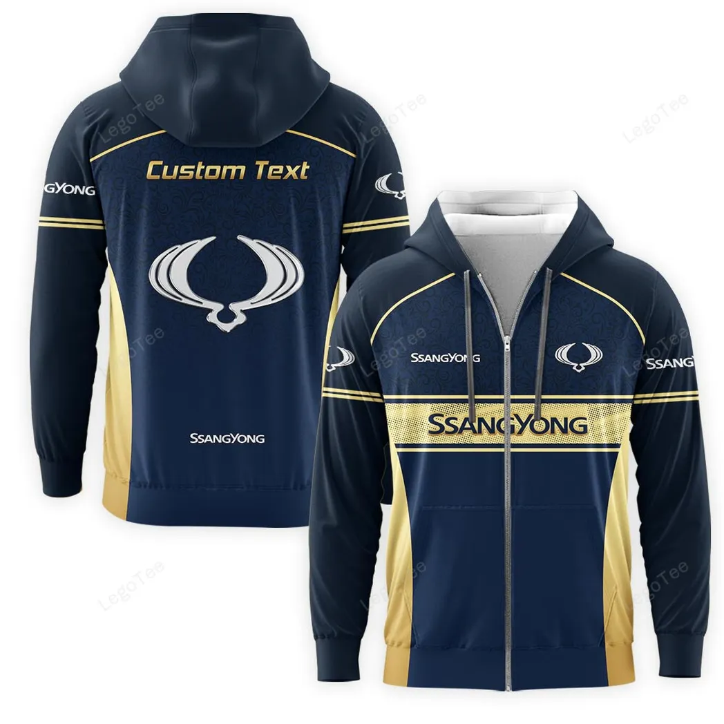SsangYong Motor Hoodie mit reißverschluss, Allover-Druck Hoodie SsangYong Motor Fan CAR137021325957-6
