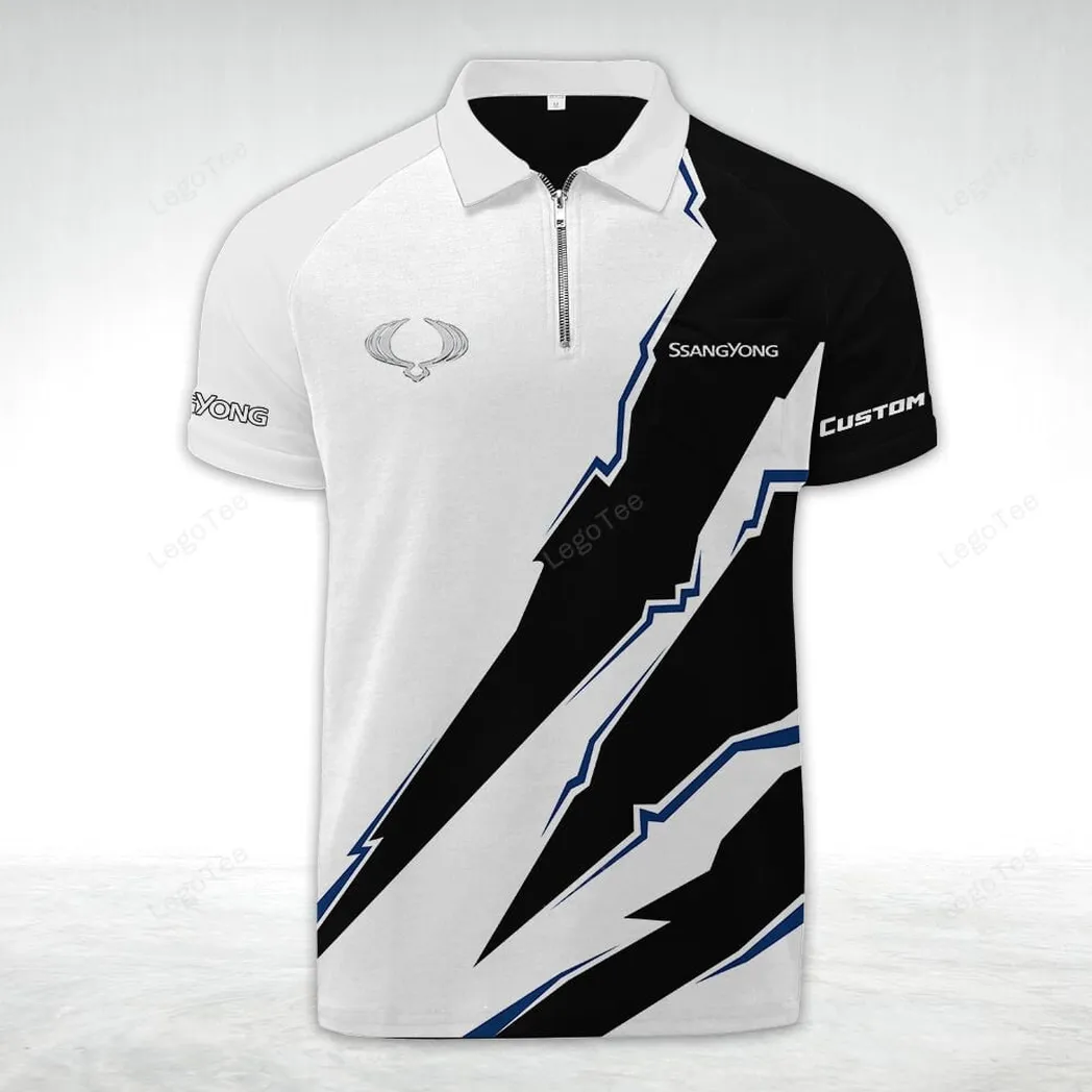 ssangyong motor poloshirt mit reiverschluss geschenk fr ssangyong motor fan car128021025034 zcq8r