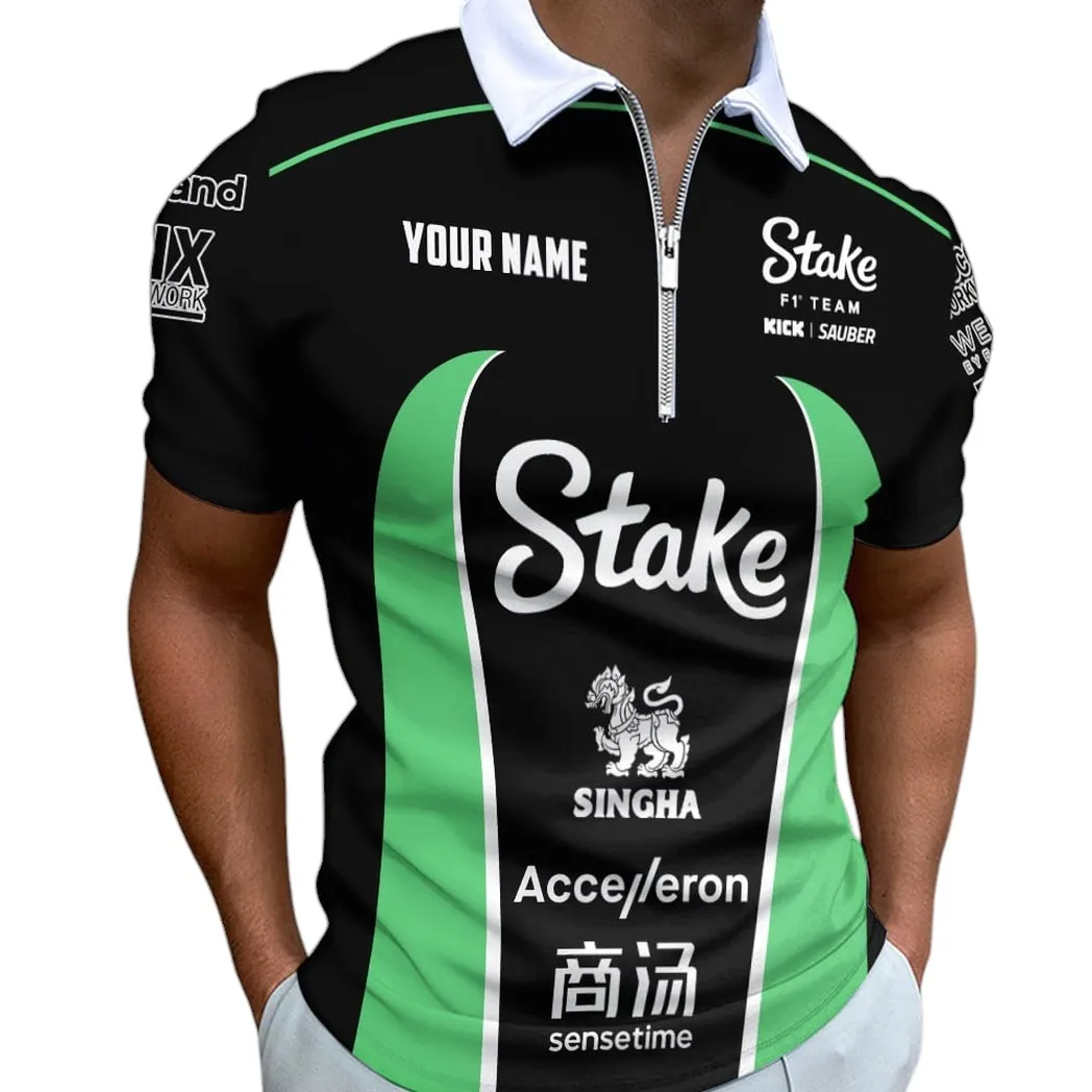Stake F1 Poloshirt mit Reißverschluss, All Over Print Shirt Stake F1 CAR41204112508
