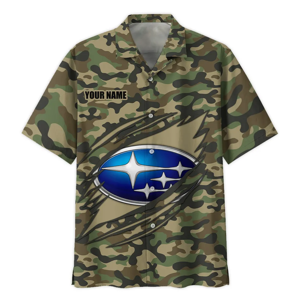 subaru hawaiihemd im camouflage stil oversized car210040825745 57yvt