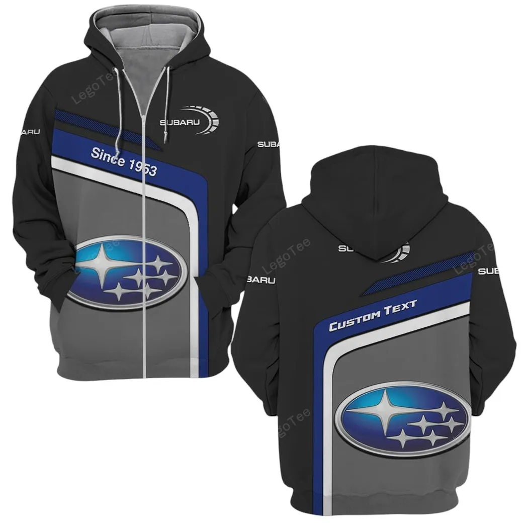 Subaru Hoodie mit reißverschluss, Allover-Druck Hoodie Subaru Fan CAR11103032571