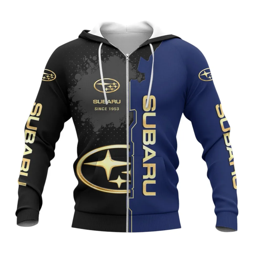 Subaru Hoodie mit reißverschluss, Allover-Druck Hoodie Subaru Fan CAR44021725084-3