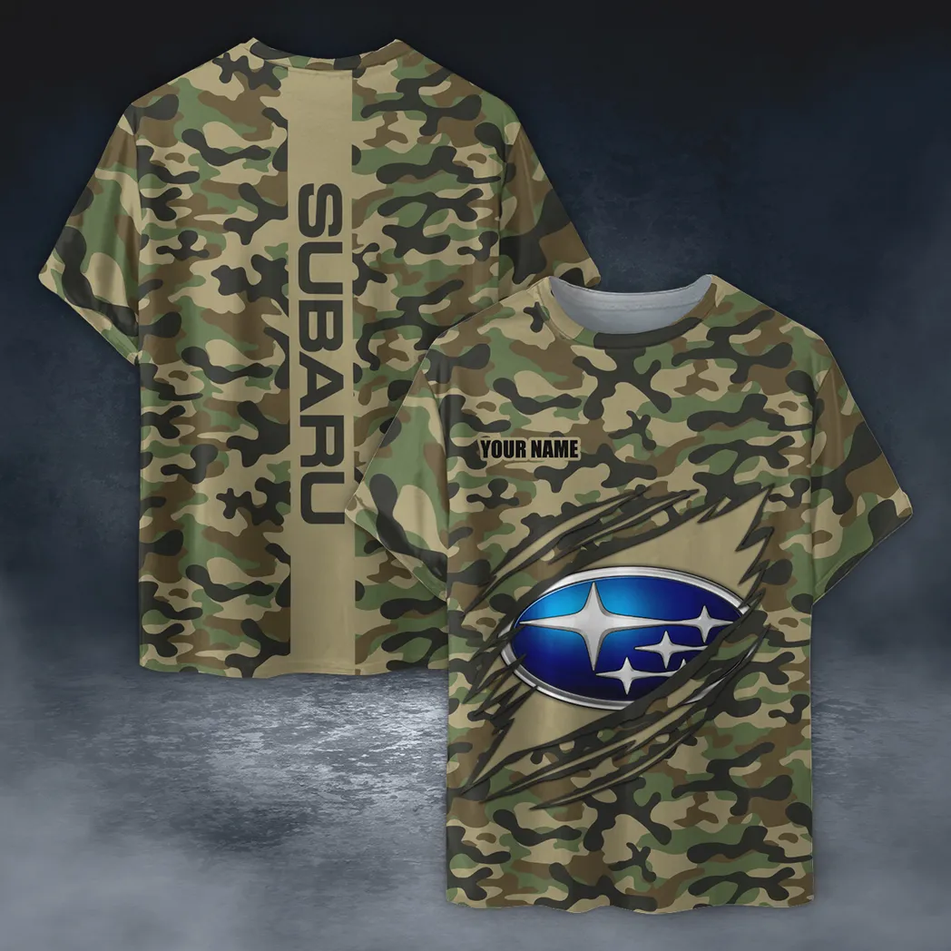 subaru t shirt im camouflage stil oversized hemd car210040825745 lqsga