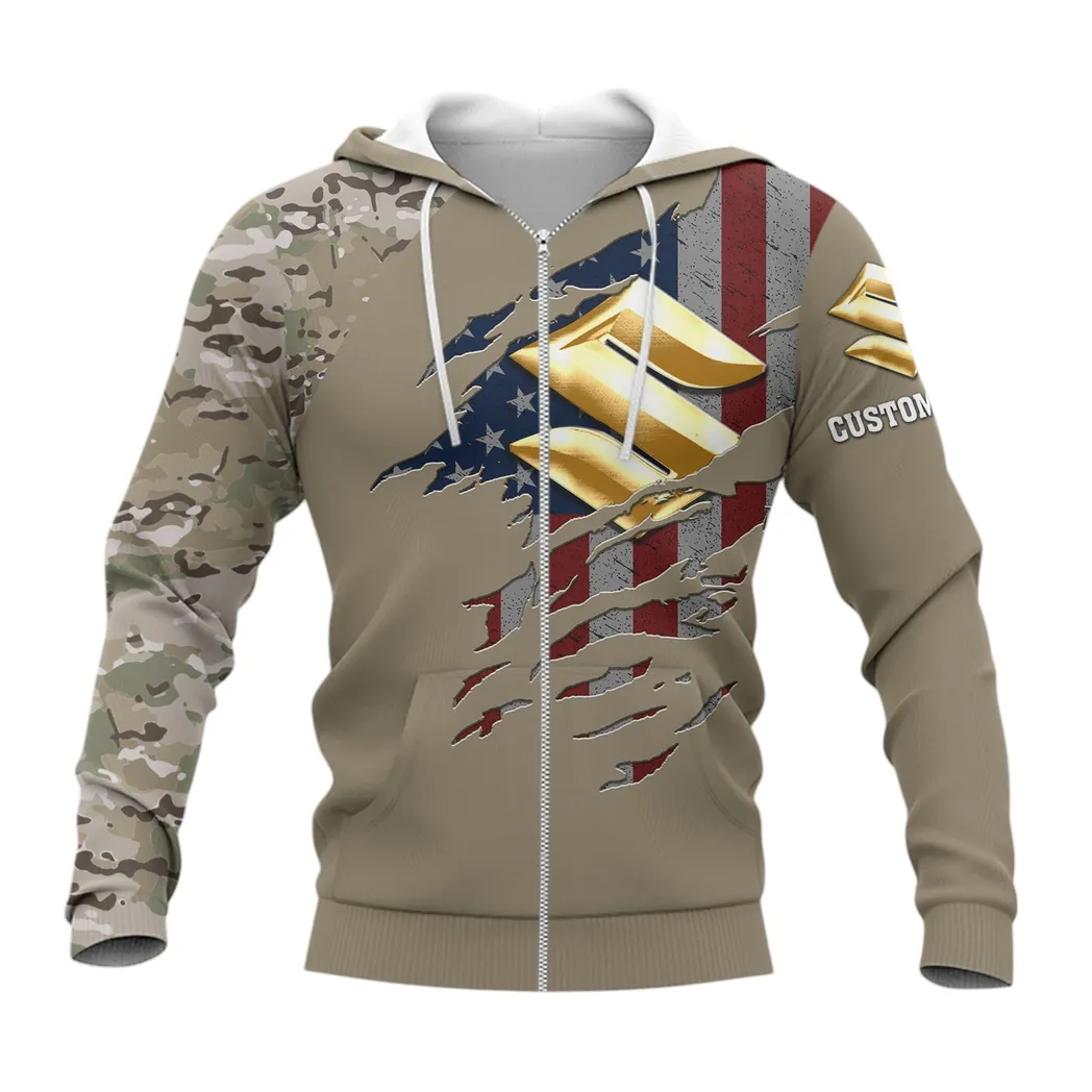 Suzuki Hoodie mit reißverschluss, Allover-Druck Hoodie Suzuki Fan CAR46021725099-3