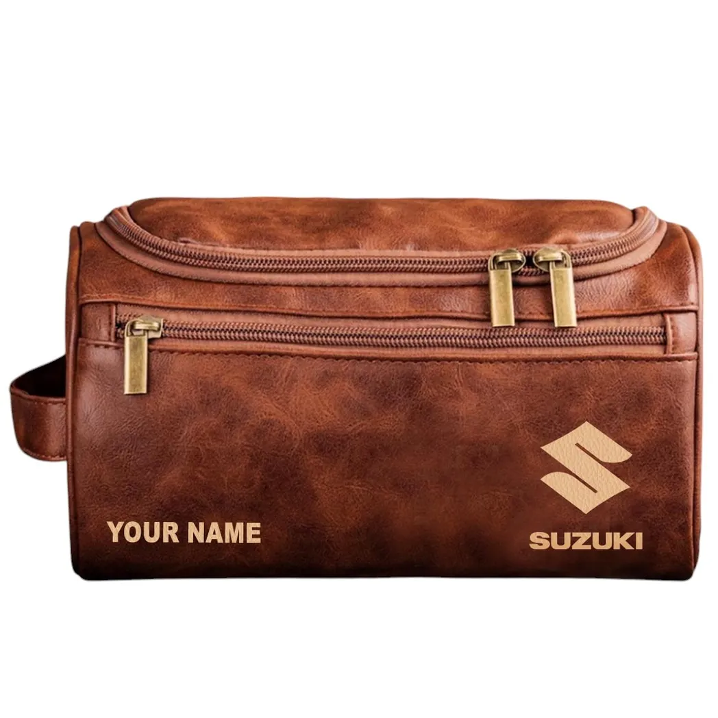 suzuki ledertasche personalisierte kulturtasche rotbraun car44005072554 lys30