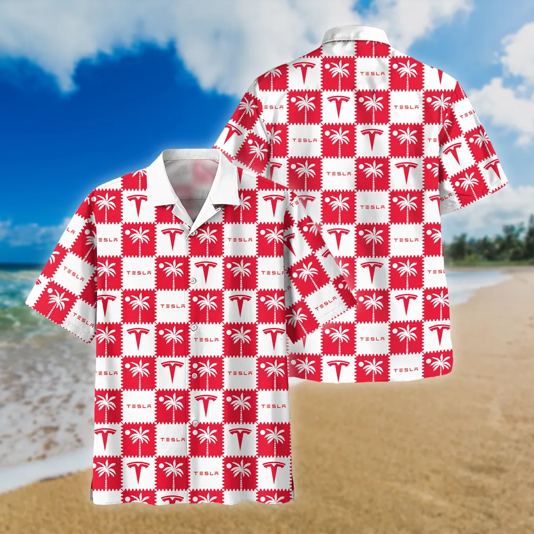 Tesla Hawaiihemd für Männer, Hawaiian Shirt für Tesla Lovers CAR200030725173