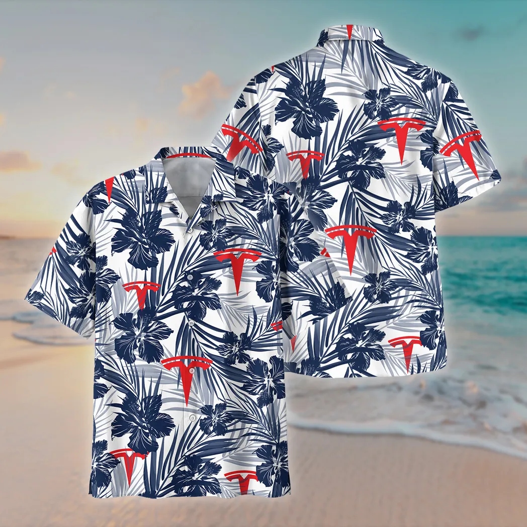 Tesla Hawaiihemd für Männer, Hawaiian Shirt für Tesla Lovers  CAR203030825736