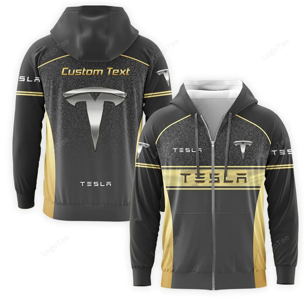 Tesla Hoodie mit reißverschluss, Allover-Druck Hoodie Tesla Fan CAR137021325943-6