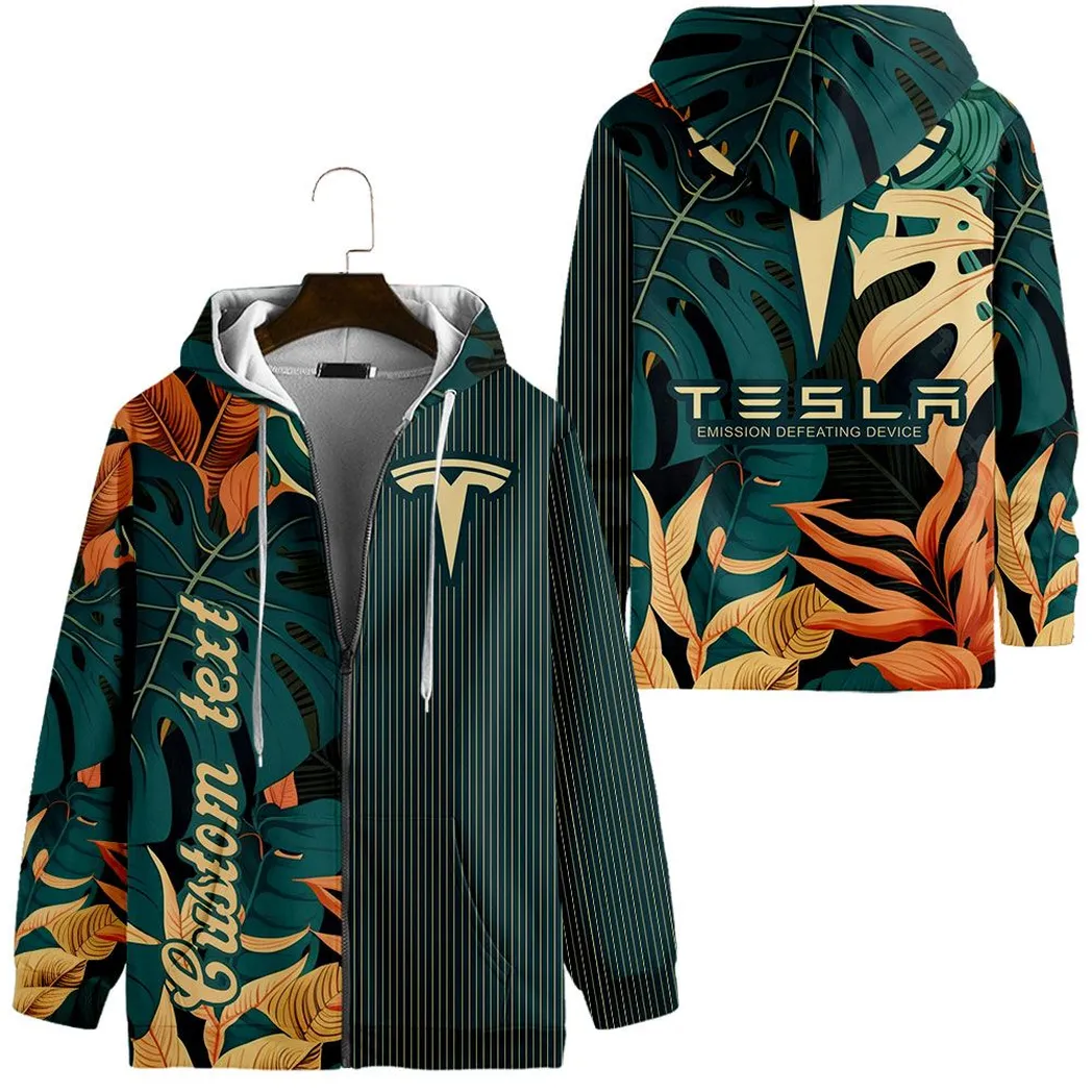 tesla motors vintage hoodie mit reiverschluss all over print hoodie car434041725325