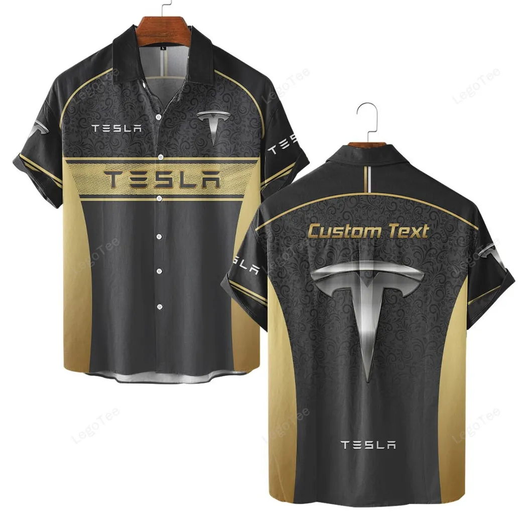 Tesla Personalisierte Hawaiihemd für Männer, Hawaiian Shirt für Tesla Fan CAR137021325943-3
