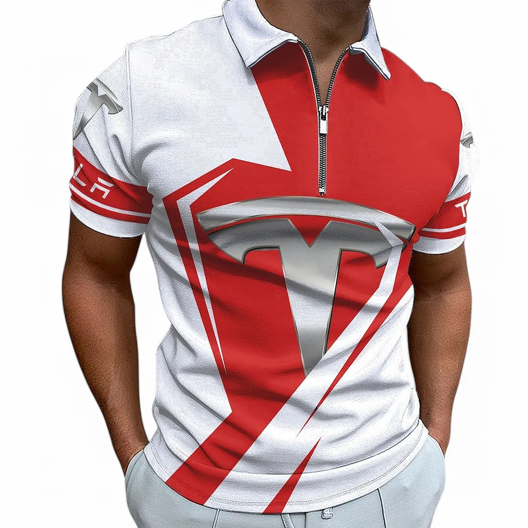 tesla poloshirt mit reiverschluss fr mnner geschenk fr tesla fan car68022125910 17p7m