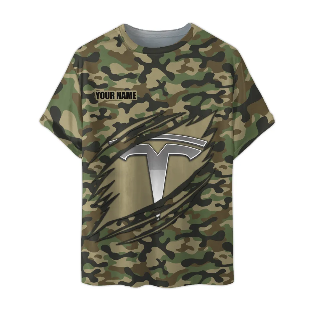 tesla t shirt im camouflage stil oversized hemd car210040825736 zqnm5