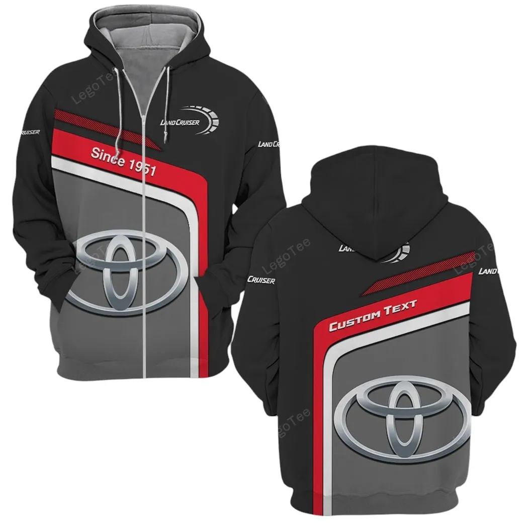 Toyota Land Cruiser Hoodie mit reißverschluss, Allover-Druck Hoodie Toyota Land Cruiser Fan CAR11103032575