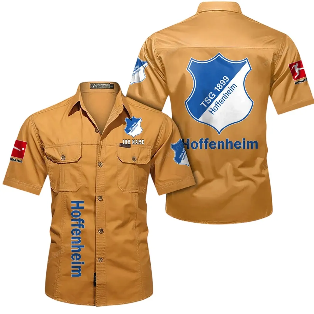 TSG Hoffenheim Hemd mit kurzen Ärmeln, All-Over-Print Kurzarmhemd BDE11052625246 - Gelb-Orange