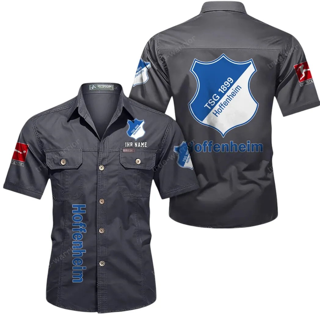 TSG Hoffenheim Hemd mit kurzen Ärmeln, All-Over-Print Kurzarmhemd BDE11052625246 - Grau