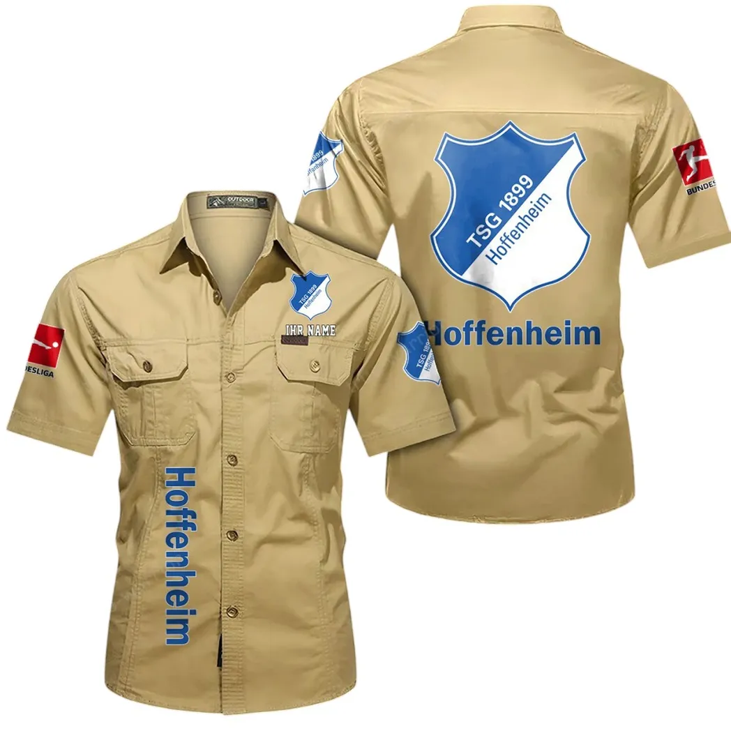 TSG Hoffenheim Hemd mit kurzen Ärmeln, All-Over-Print Kurzarmhemd BDE11052625246 - Khaki