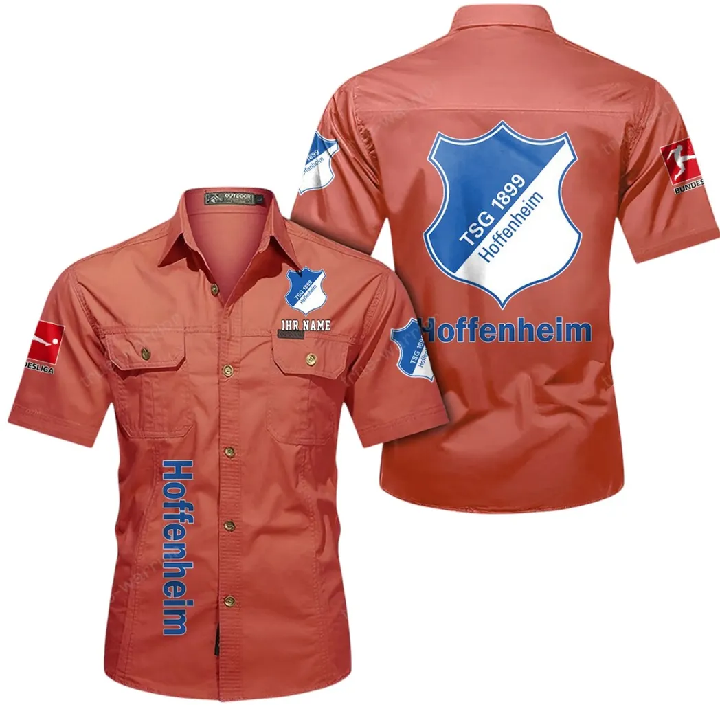 TSG Hoffenheim Hemd mit kurzen Ärmeln, All-Over-Print Kurzarmhemd BDE11052625246 - Rot