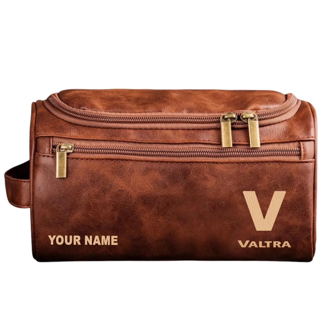 Valtra Ledertasche, Personalisierte Kulturtasche - Rotbraun CAR44205072503