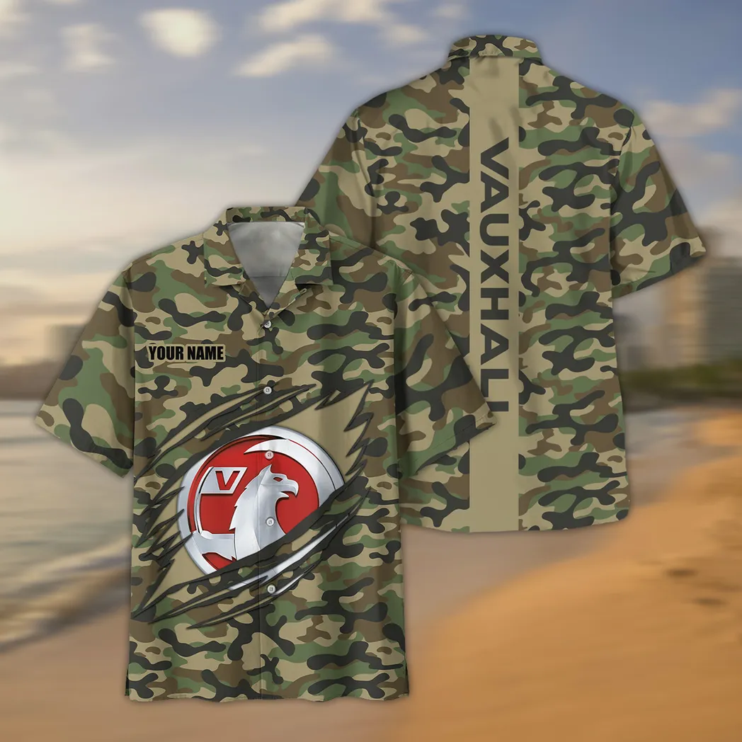 vauxhall hawaiihemd im camouflage stil oversized car210040825738