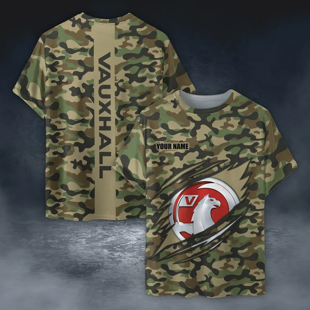 Vauxhall T-Shirt im Camouflage-Stil, Oversized Hemd CAR210040825738