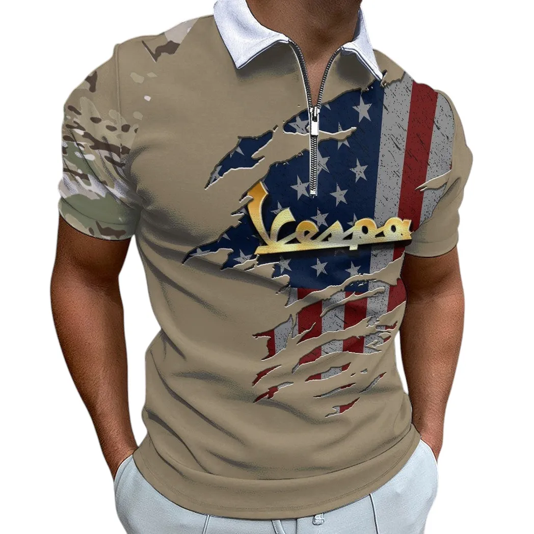 Vespa Poloshirt mit Reißverschluss, Geschenk für Vespa Fan MOTOR340213067-1