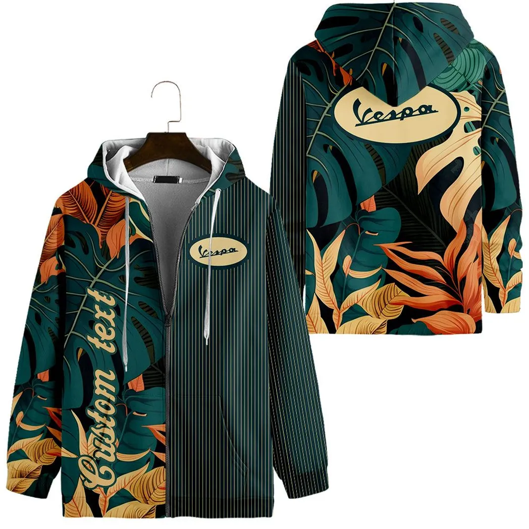 vespa vintage hoodie mit reiverschluss all over print hoodie car434041725334 1esah