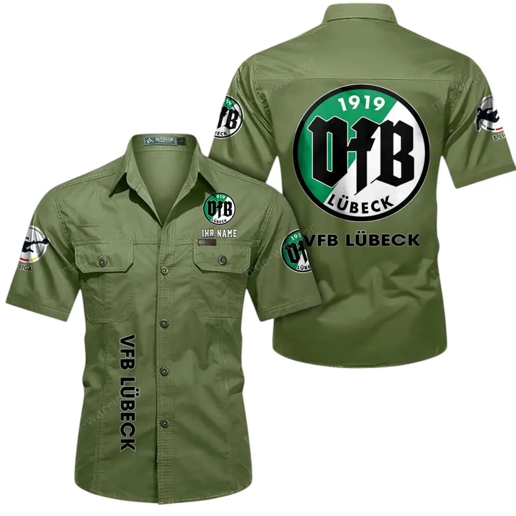 VfB Lübeck Hemd mit kurzen Ärmeln, All-Over-Print Kurzarmhemd BDE11052625262 - Fruchtgrün