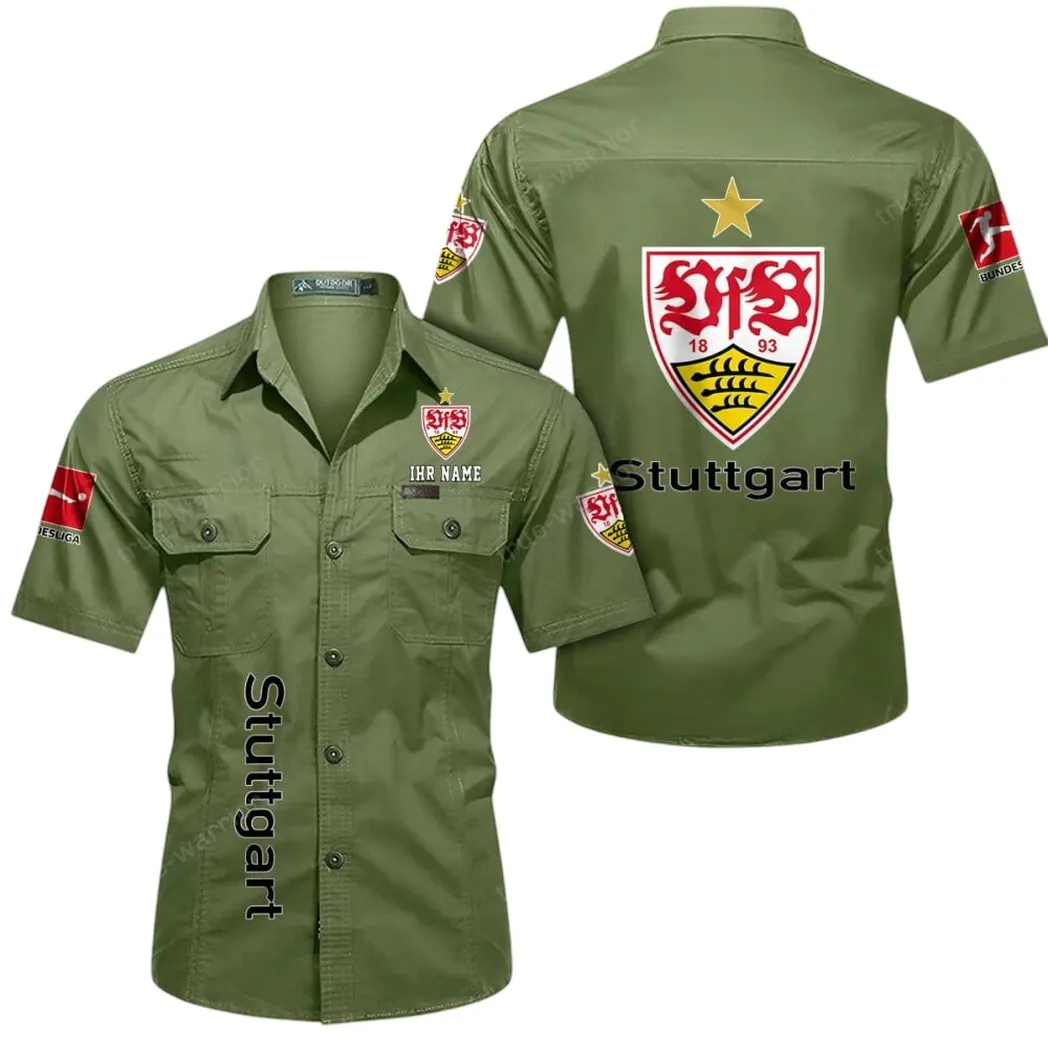 VfB Stuttgart Hemd mit kurzen Ärmeln, All-Over-Print Kurzarmhemd BDE11052625256 - Fruchtgrün