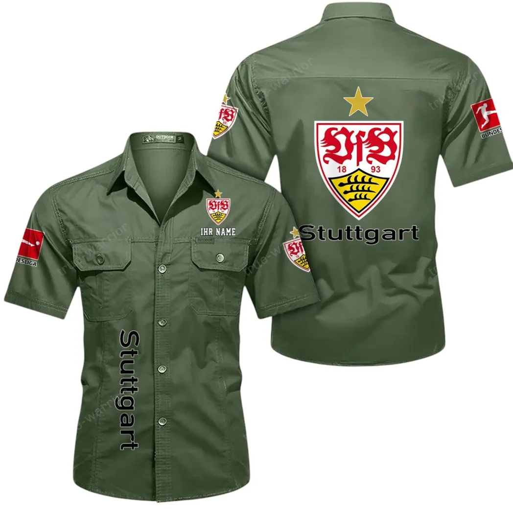 vfb stuttgart hemd mit kurzen rmeln all over print kurzarmhemd bde11052625256 olivgrn