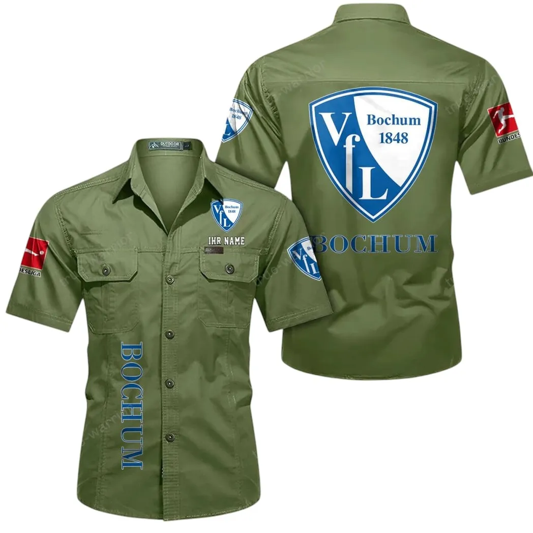 VfL Bochum Hemd mit kurzen Ärmeln, All-Over-Print Kurzarmhemd BDE11052625267 - Fruchtgrün