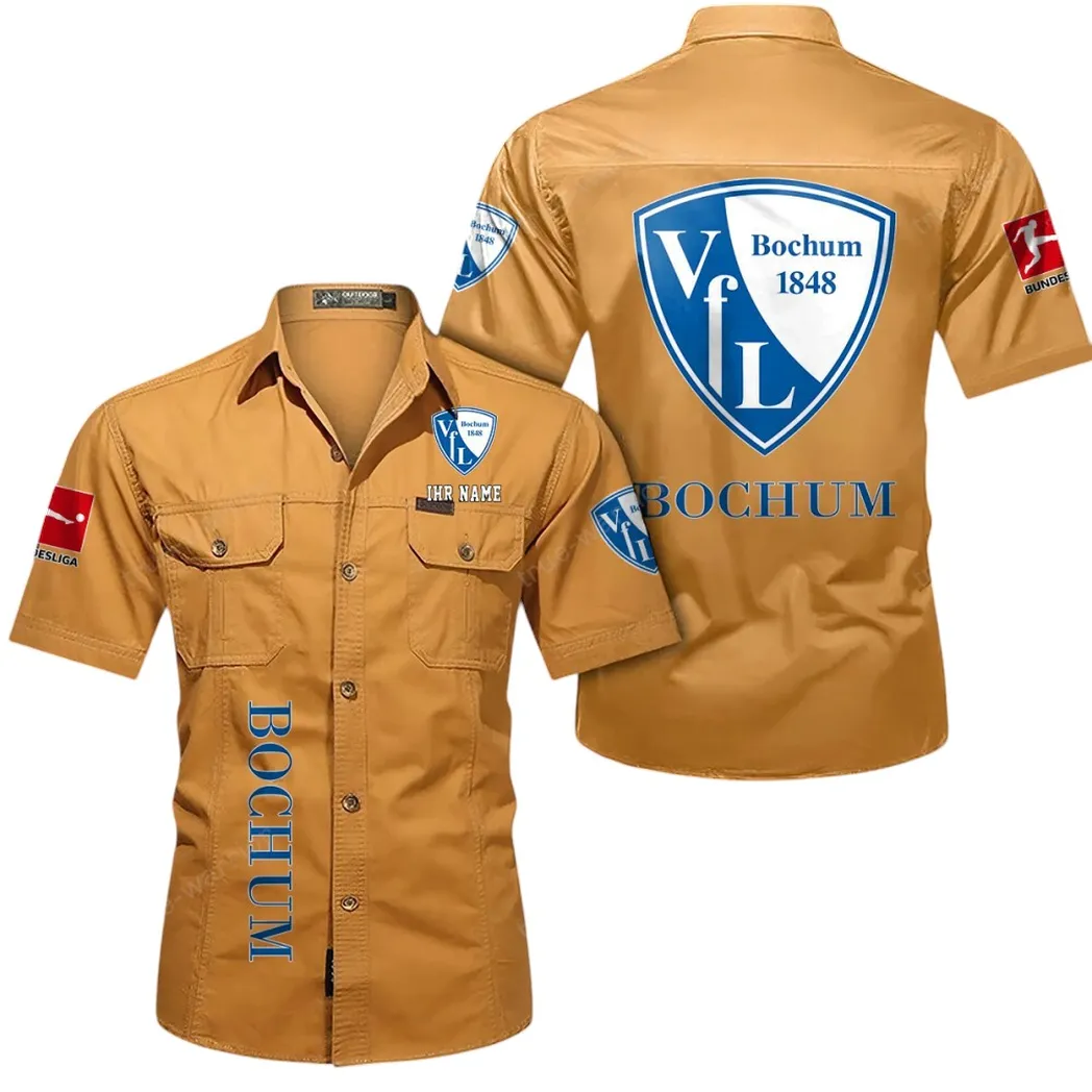 VfL Bochum Hemd mit kurzen Ärmeln, All-Over-Print Kurzarmhemd BDE11052625267 - Gelb-Orange