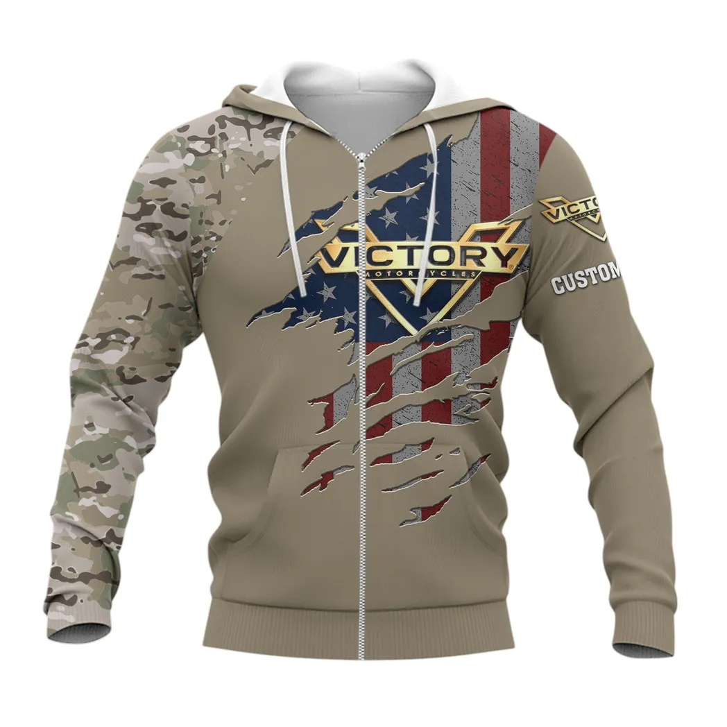 Victory Motorcycles Hoodie mit reißverschluss, Allover-Druck Hoodie Victory Motorcycles Fan CAR46021725105-3