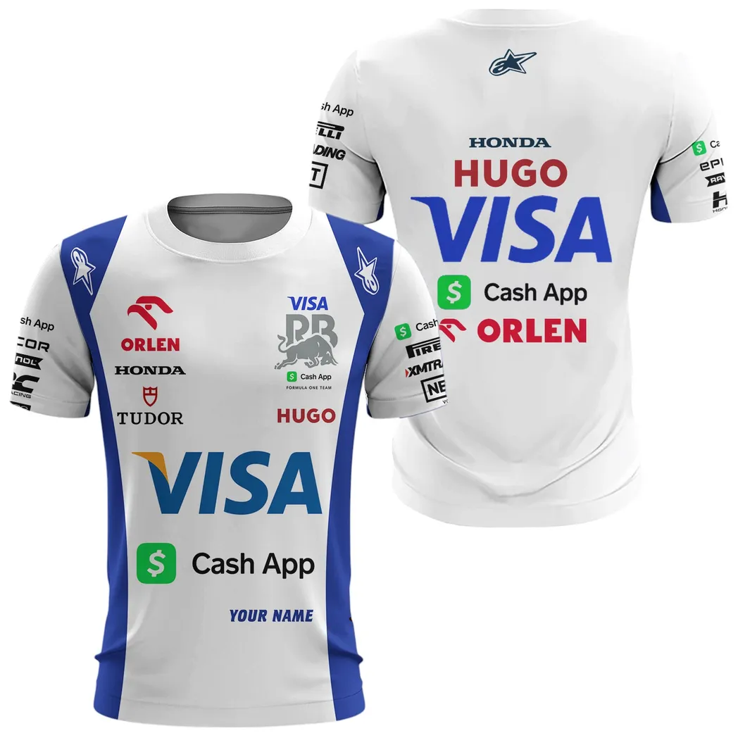 Visa Cash App RB Hemd, Allover-Print T-Shirt Visa Cash App RB CAR41304142508