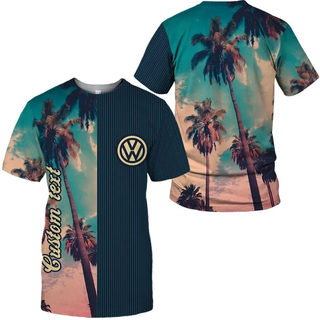 Volkswagen Group Vintage T-Shirt mit Palmen, Personalisiert Hemd CAR431041625399