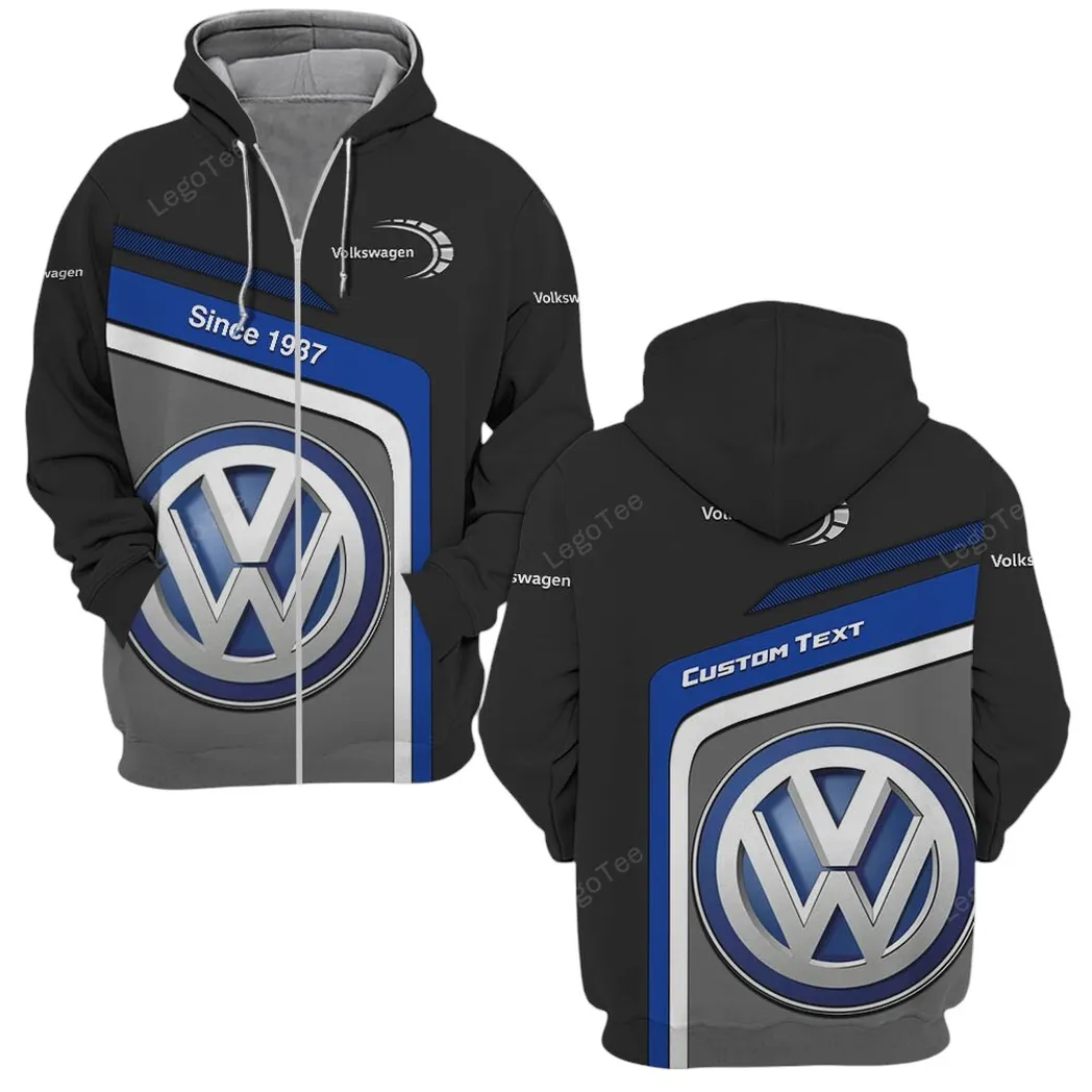 Volkswagen Hoodie mit reißverschluss, Allover-Druck Hoodie Volkswagen Fan CAR11103032578