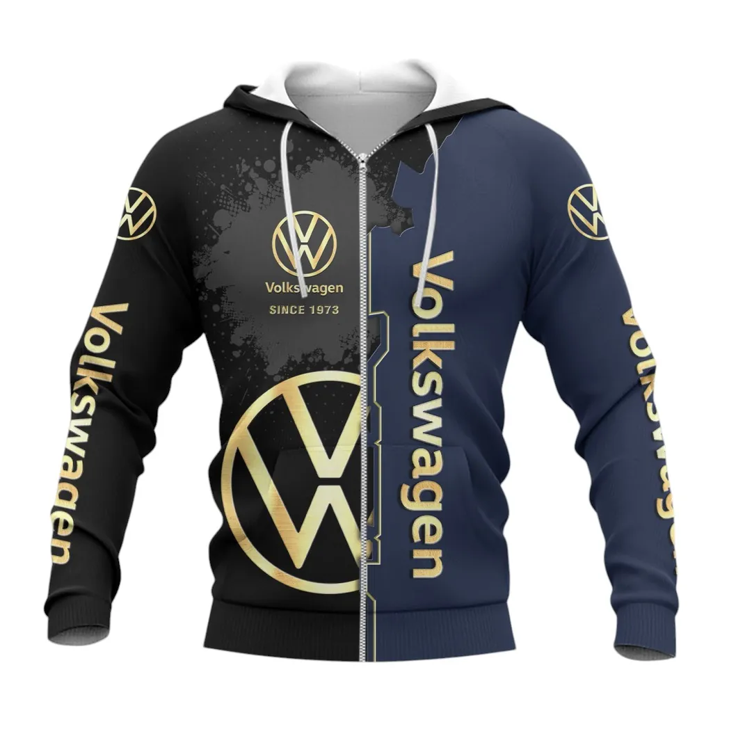 Volkswagen Hoodie mit reißverschluss, Allover-Druck Hoodie Volkswagen Fan CAR44021725092-3