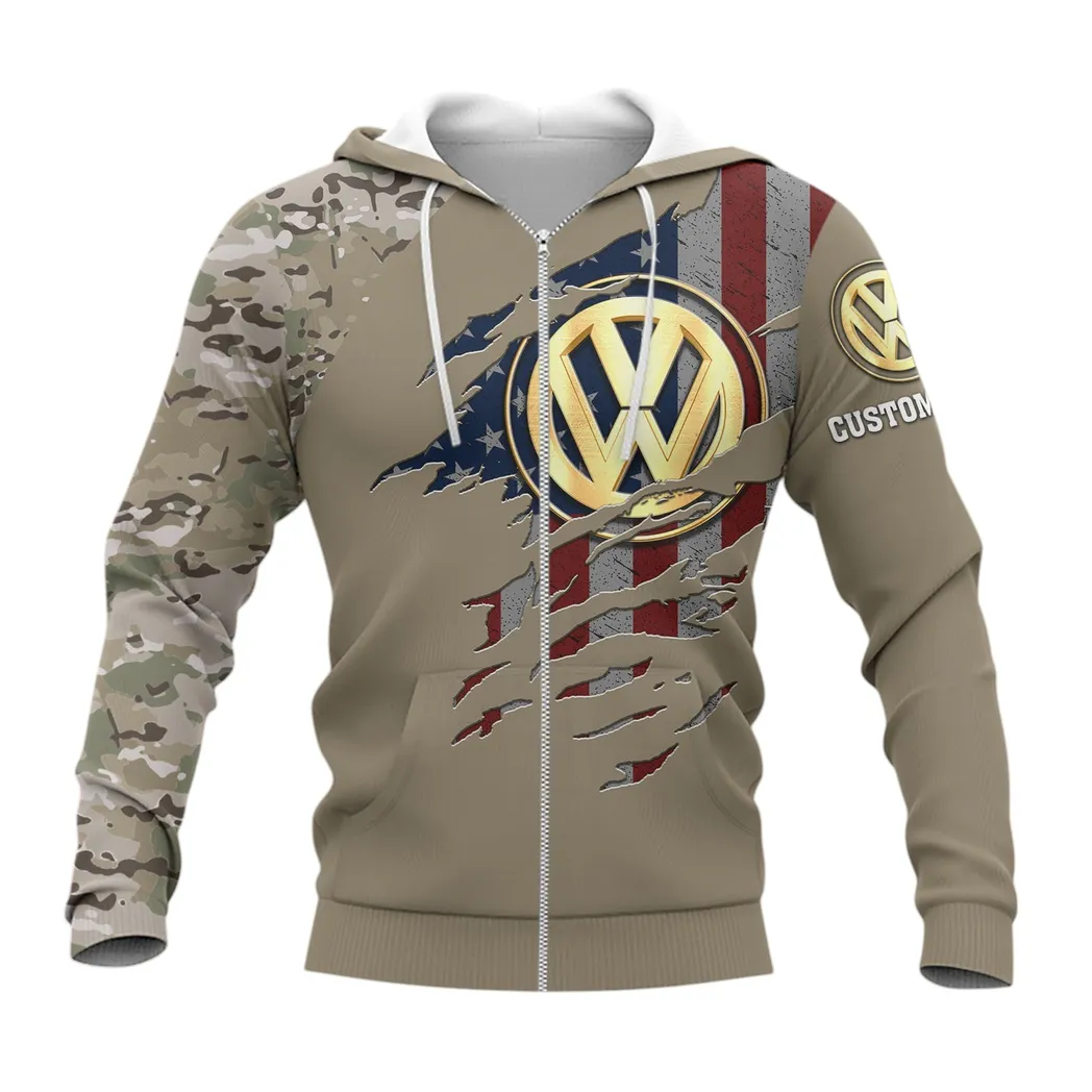 Volkswagen Hoodie mit reißverschluss, Allover-Druck Hoodie Volkswagen Fan CAR46021725106-3