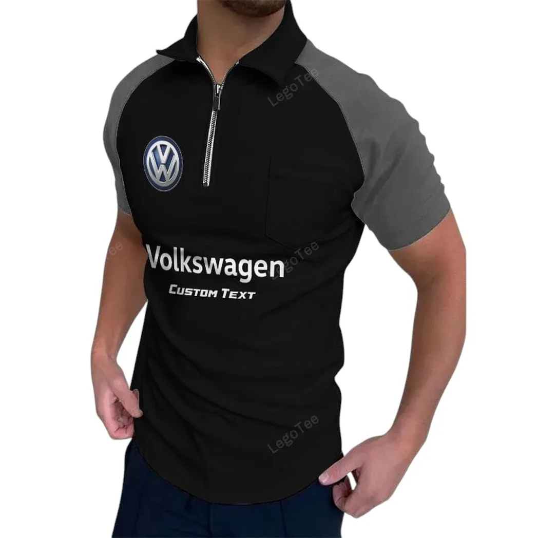 volkswagen poloshirt mit reiverschluss geschenk fr volkswagen fan gray car129021025222 4 w2pe7