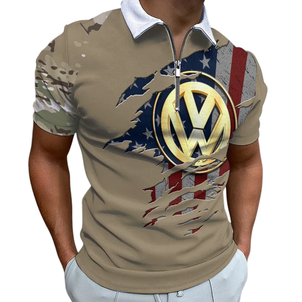 Volkswagen Poloshirt mit Reißverschluss, Geschenk für Volkswagen Fan CAR340213068-1
