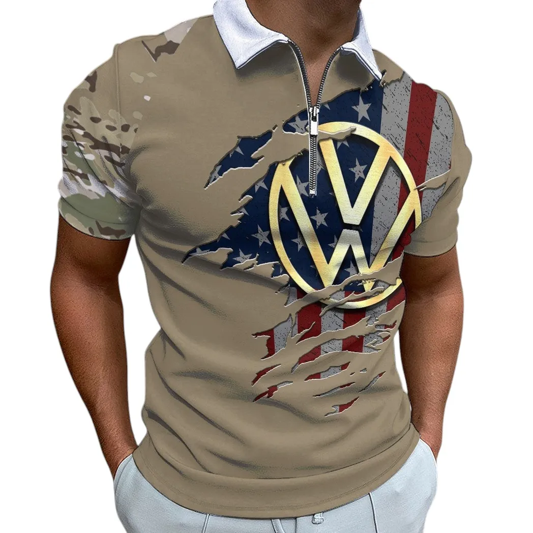 Volkswagen Poloshirt mit Reißverschluss, Geschenk für Volkswagen Fan CAR340213069-1