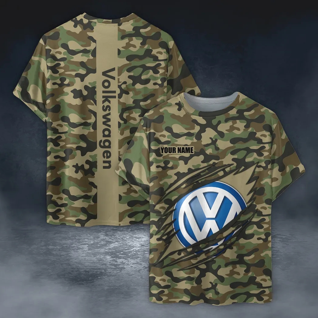 Volkswagen T-Shirt im Camouflage-Stil, Oversized Hemd CAR210040825739