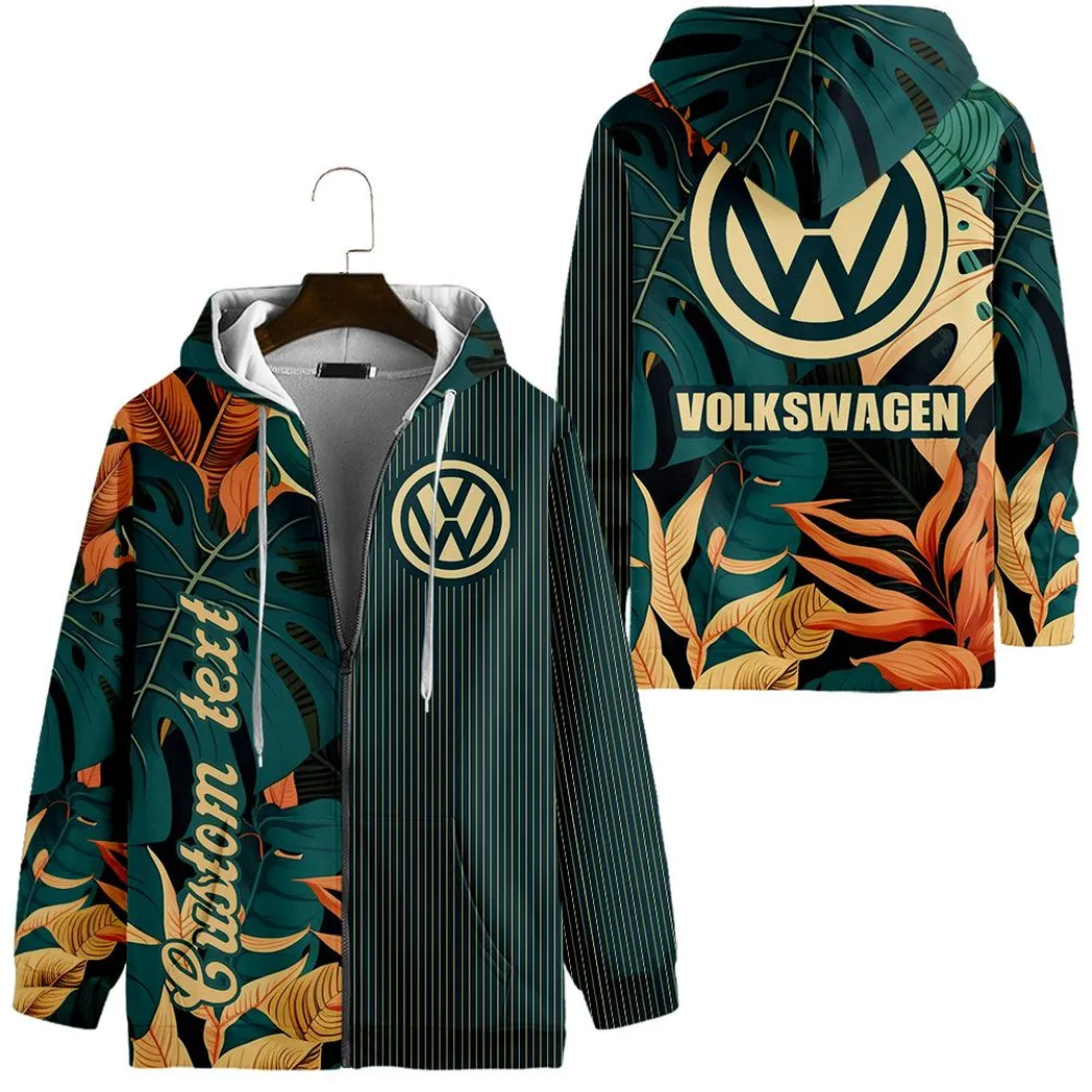 volkswagen vintage hoodie mit reiverschluss all over print hoodie car434041725336